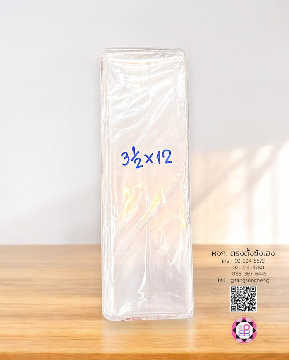 ถุงแก้วหนา 50 ไมครอน ขนาด 3.5X12 นิ้ว บรรจุ 1 กิโลกรัม