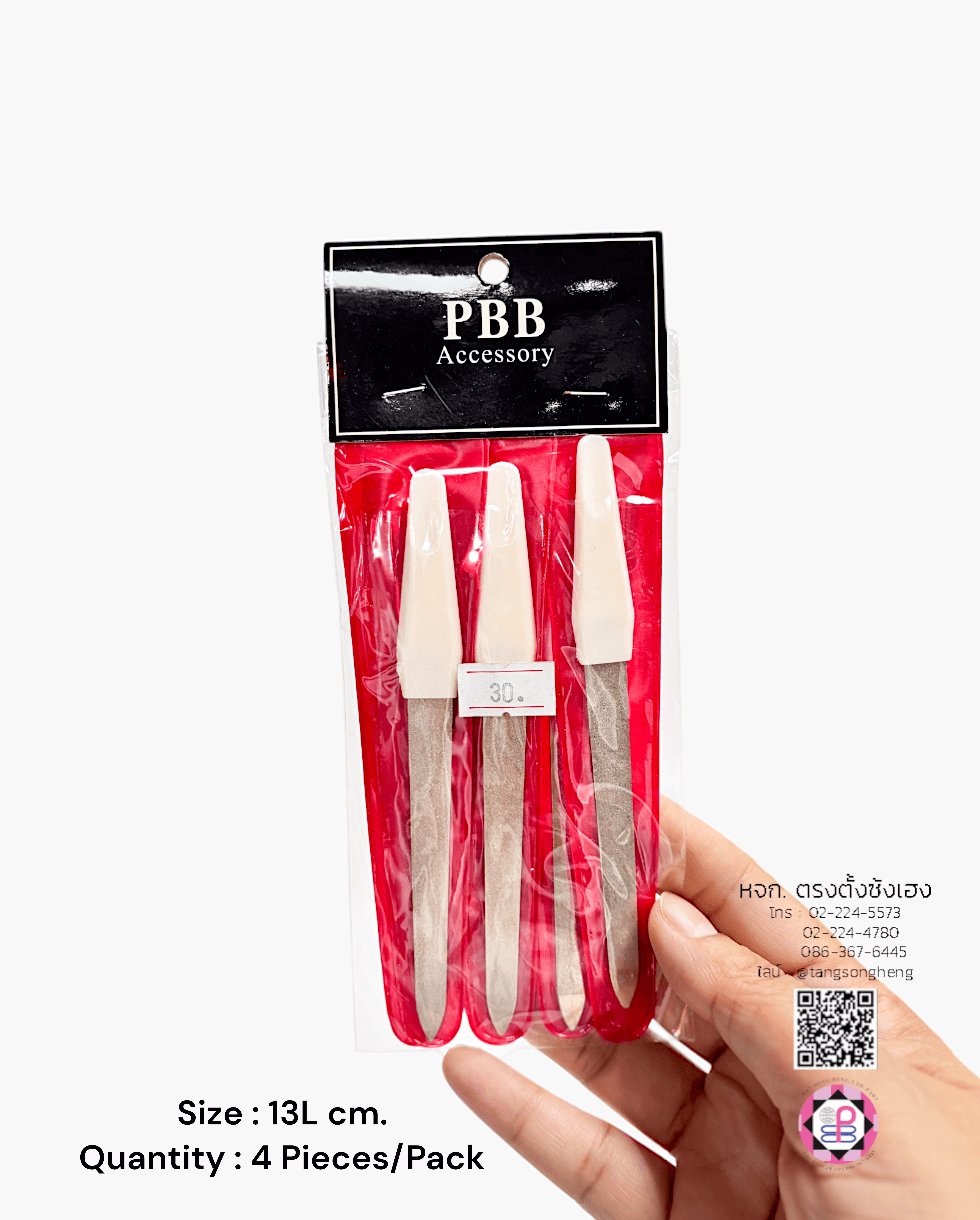 ตะไบขัดเล็บกากเพชร 5 นิ้ว ไซด์ S ซองแดง