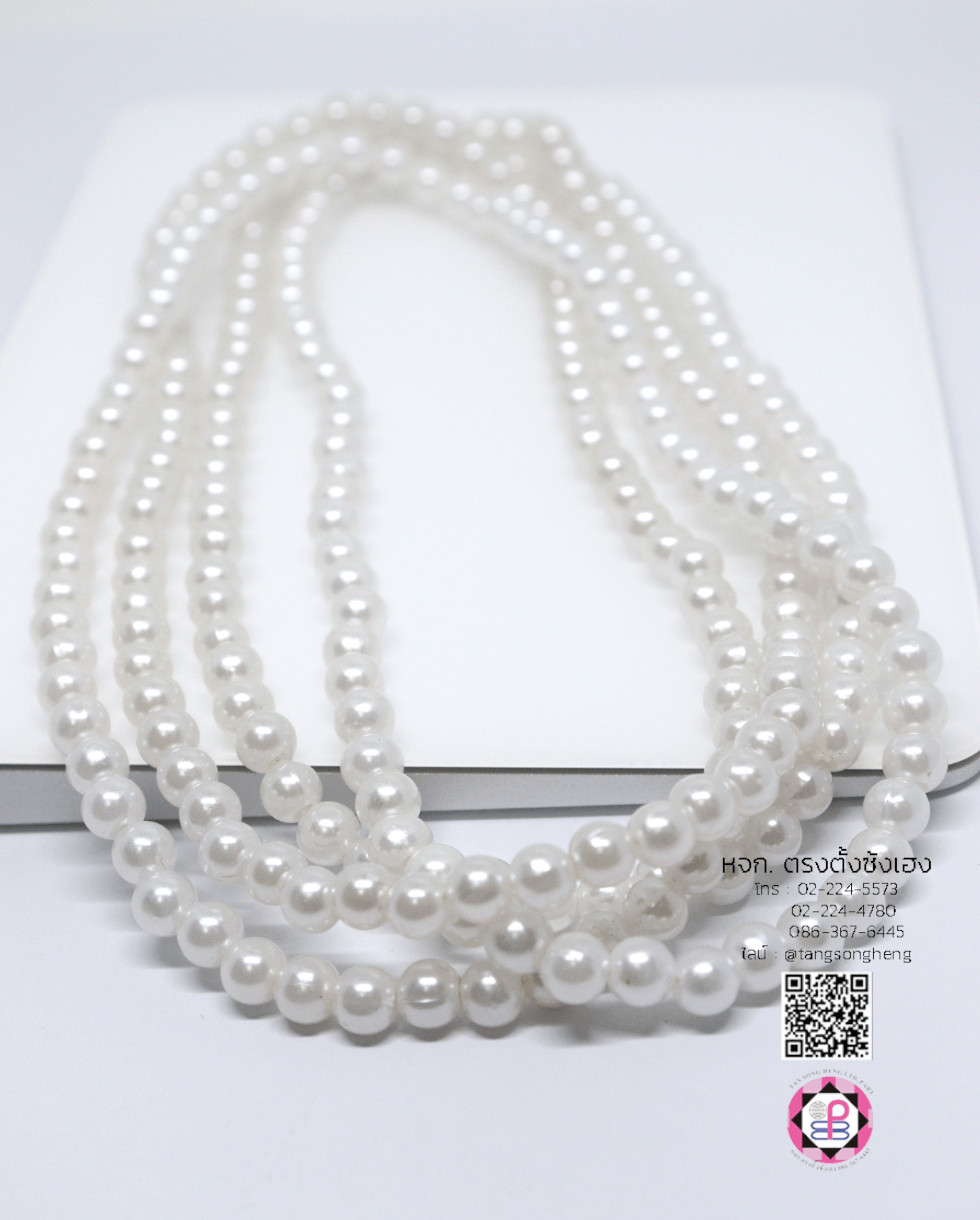 Pearl Necklace 6 mm. Cream Color