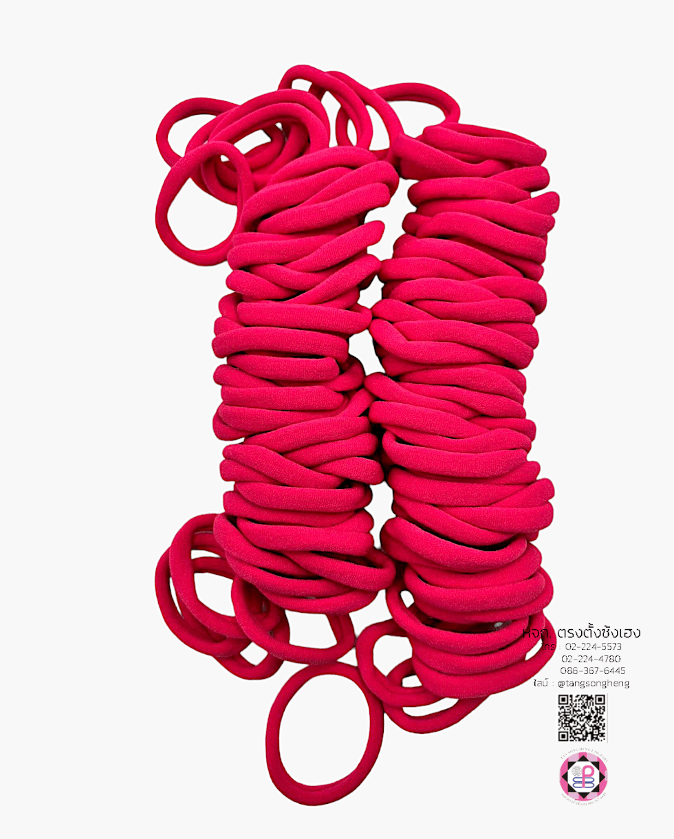 ยางรัดผมไนล่อน ขนาดใหญ่ สีบานเย็น