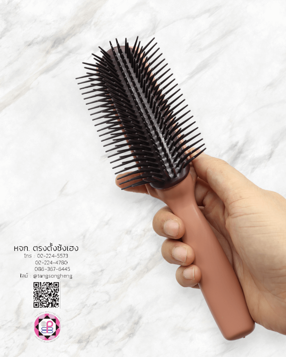 หวีแปรงไดร์เปียก Edguard รุ่น 237 รหัส 13102 สีน้ำตาล แพ็ค 3 ชิ้น