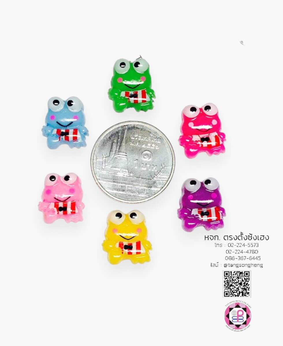 อะไหล่เรซิ่นจิ๋วรูปเคโระ คละสี แพ็ค 100 ชิ้น