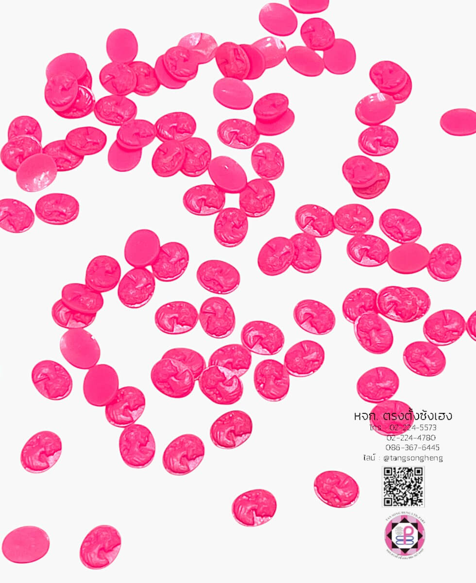 อะไหล่เรซิ่นจิ๋วรูปปั้น สีขมพู แพ็ค 100 ชิ้น