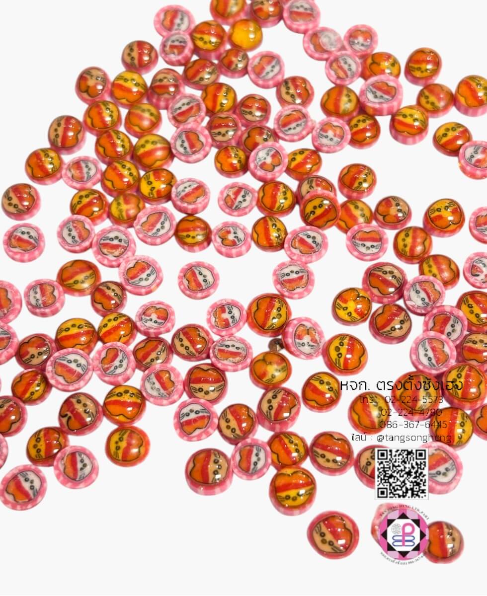 อะไหล่เรซิ่นจิ๋วรูปแมว สีชมพู แพ็ค 148 ชิ้น