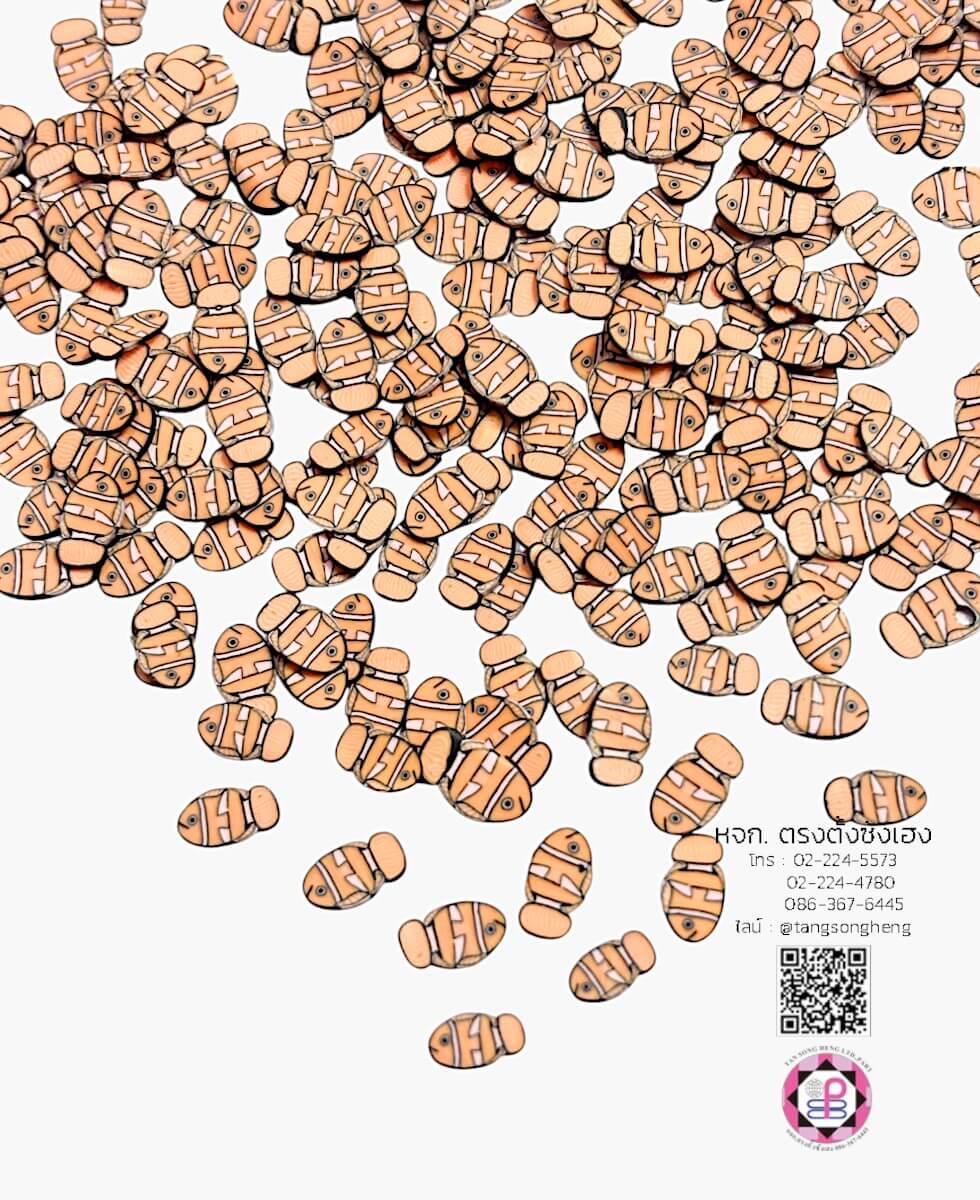 อะไหล่จิ๋วรูปปลานีโม่ สีส้ม แพ็คประมาณ 1,000 ชิ้น