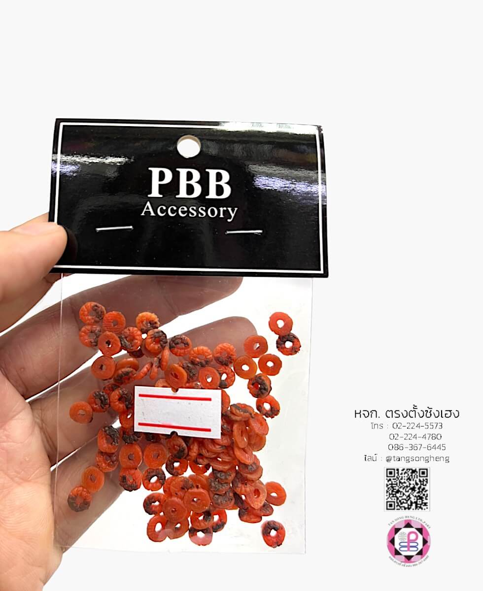 อะไหล่รูปโดนัทจิ๋ว สีส้ม แพ็ค 100 ชิ้น