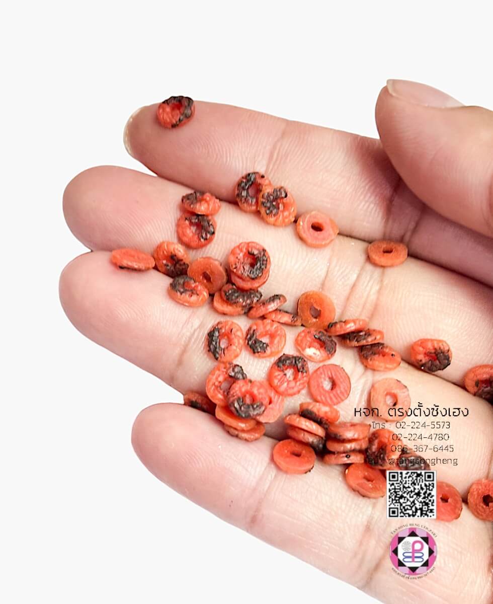 อะไหล่รูปโดนัทจิ๋ว สีส้ม แพ็ค 100 ชิ้น