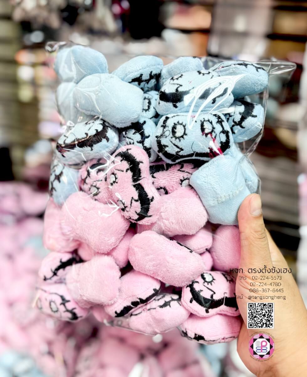 อะไหล่ผ้าหัวตุ๊กตาฟ้าชมพู แพ็ค 50 ชิ้น