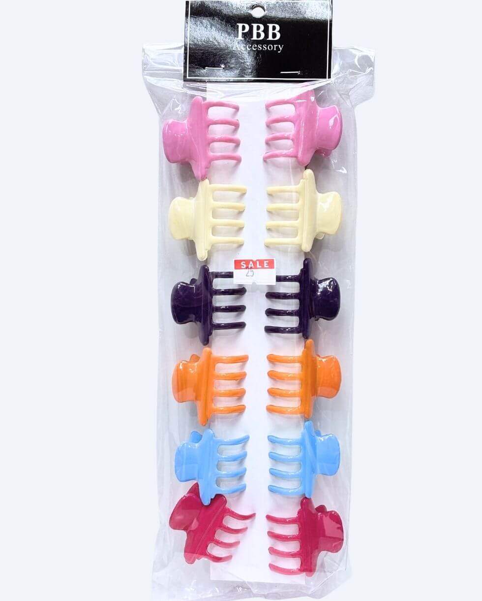 กิ๊บตัวงับสีหวาน ขนาดเล็ก คละสี แพ็ค 12 ชิ้น