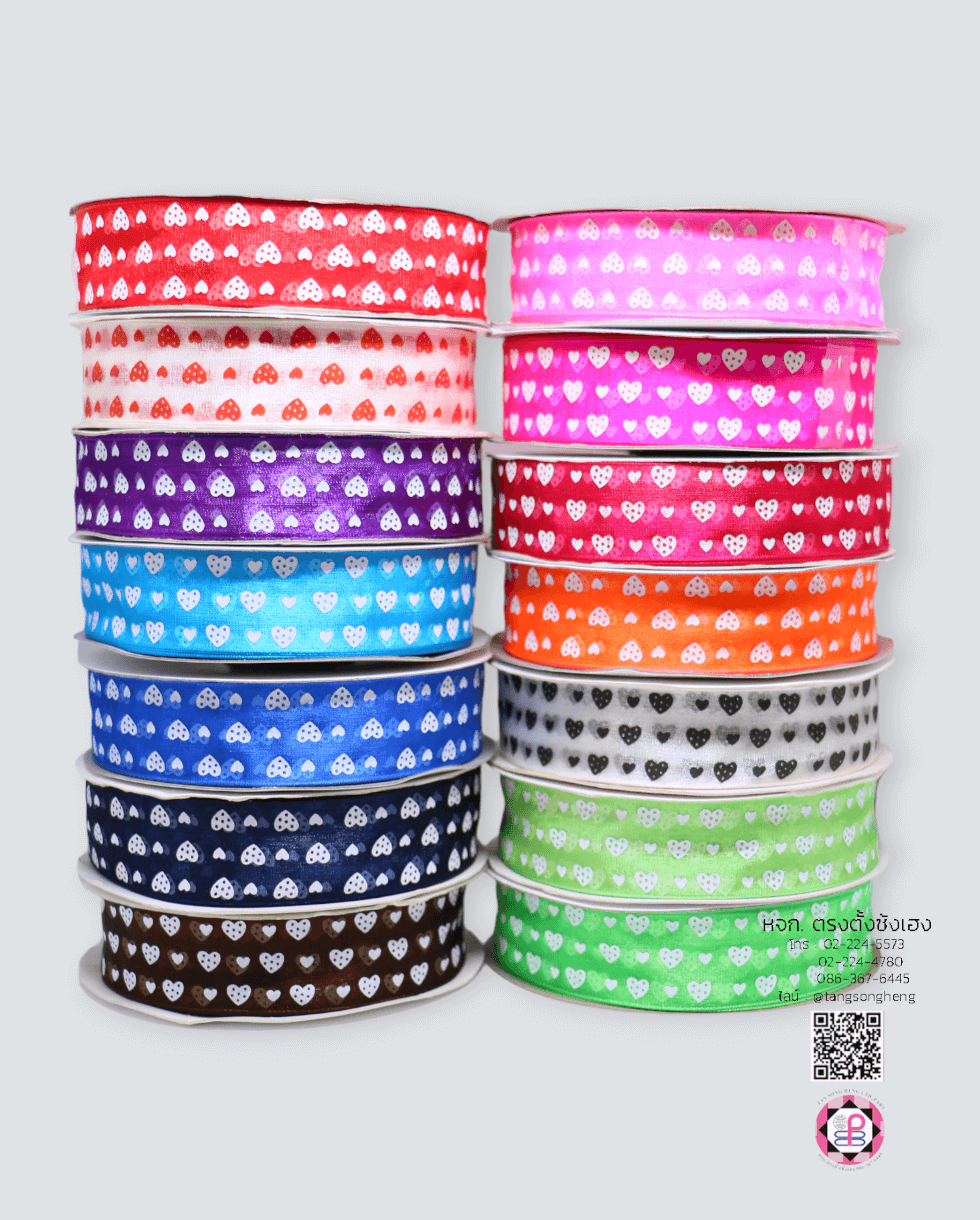 ริบบิ้นผ้าแก้ว, ริบบิ้นผ้าชีฟอง, ริบบิ้นผ้าเนื้อบาง, ริบบิ้นทำโบว์, ริบบิ้นผูกกล่องของขวัญ, ผูกช่อดอกไม้, ผูกกระเช้า, โบว์พยาบาล, โบว์นักเรียน, ริบบิ้นแต่งงาน